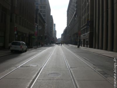 Les rues de la ville avec le tramway